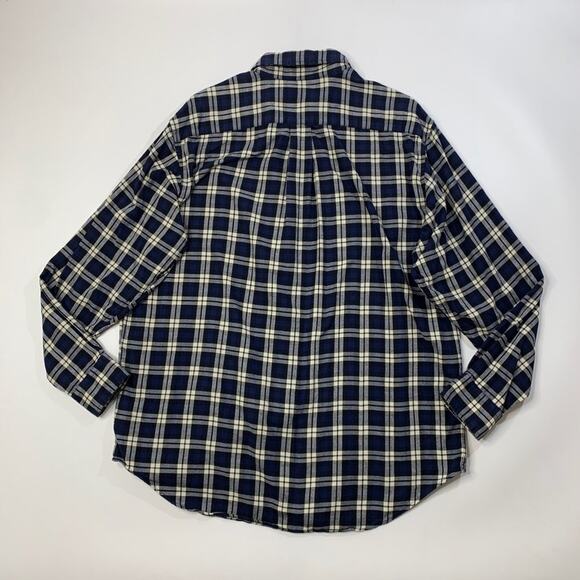 Brooks Brothers Shirt Mens L Windsor Blue Check Cotton Button Down Long Sleeve - Picture 7 of 9